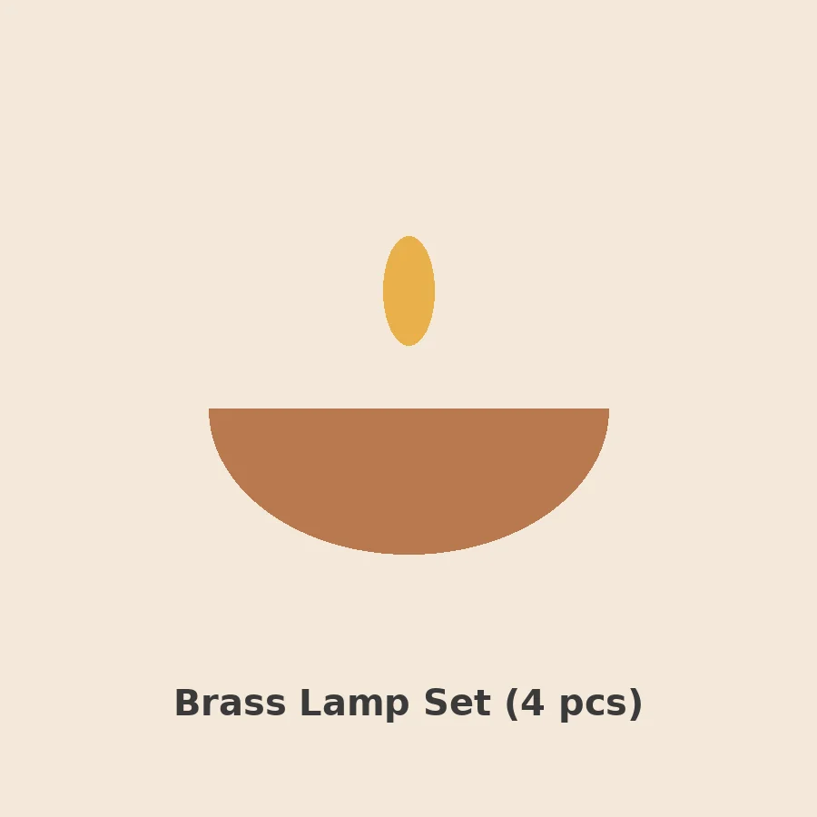 Brass Lamp Set (4 pcs)
